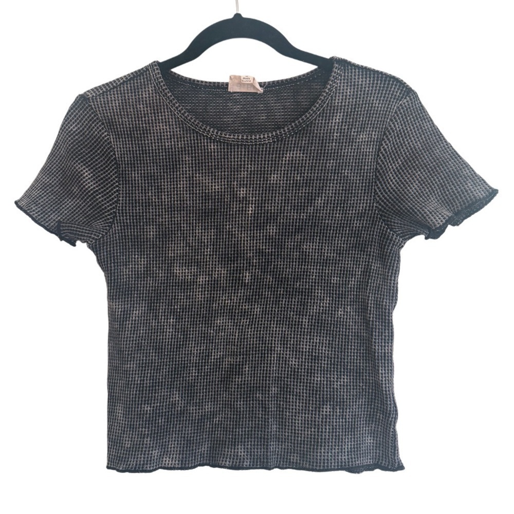 Y2K Fairy Whimsigoth Punk Short Sleeve Waffle Knit Tee Size Small Layer Cotton